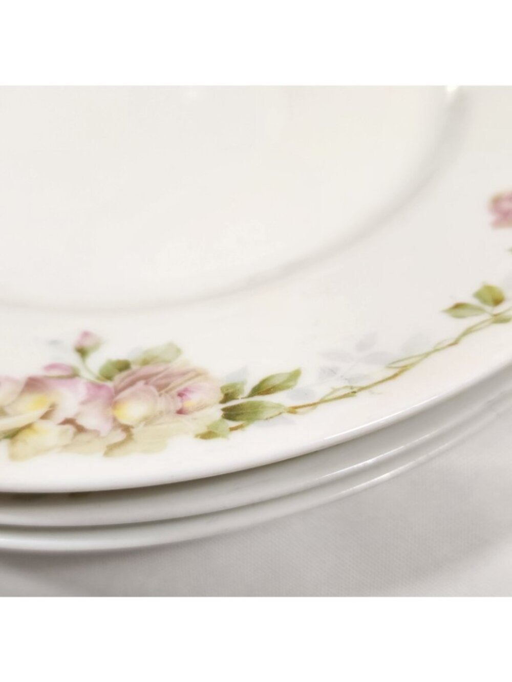 4 Rosenthal Pink Roses Luncheon Plate 8.25" salad Selb-Bavaria Donatello antique - Picture 4 of 11